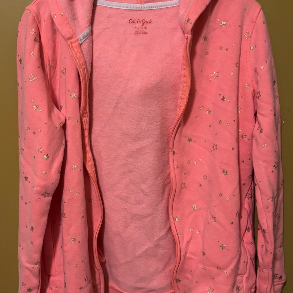Bold Cat & Jack Coral Pink Starry Hoodie XL (14/16)(SOLD OUT)